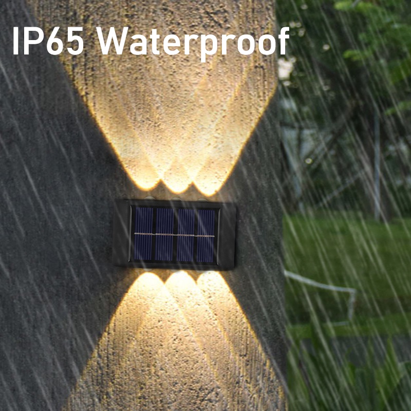 Đèn LED 6 Bóng 8 Bóng 10 Bóng Sử Dụng Năng Lượng Mặt Trời Chống Thấm Nước Trang Trí Sân Vườn Ngoài Trời