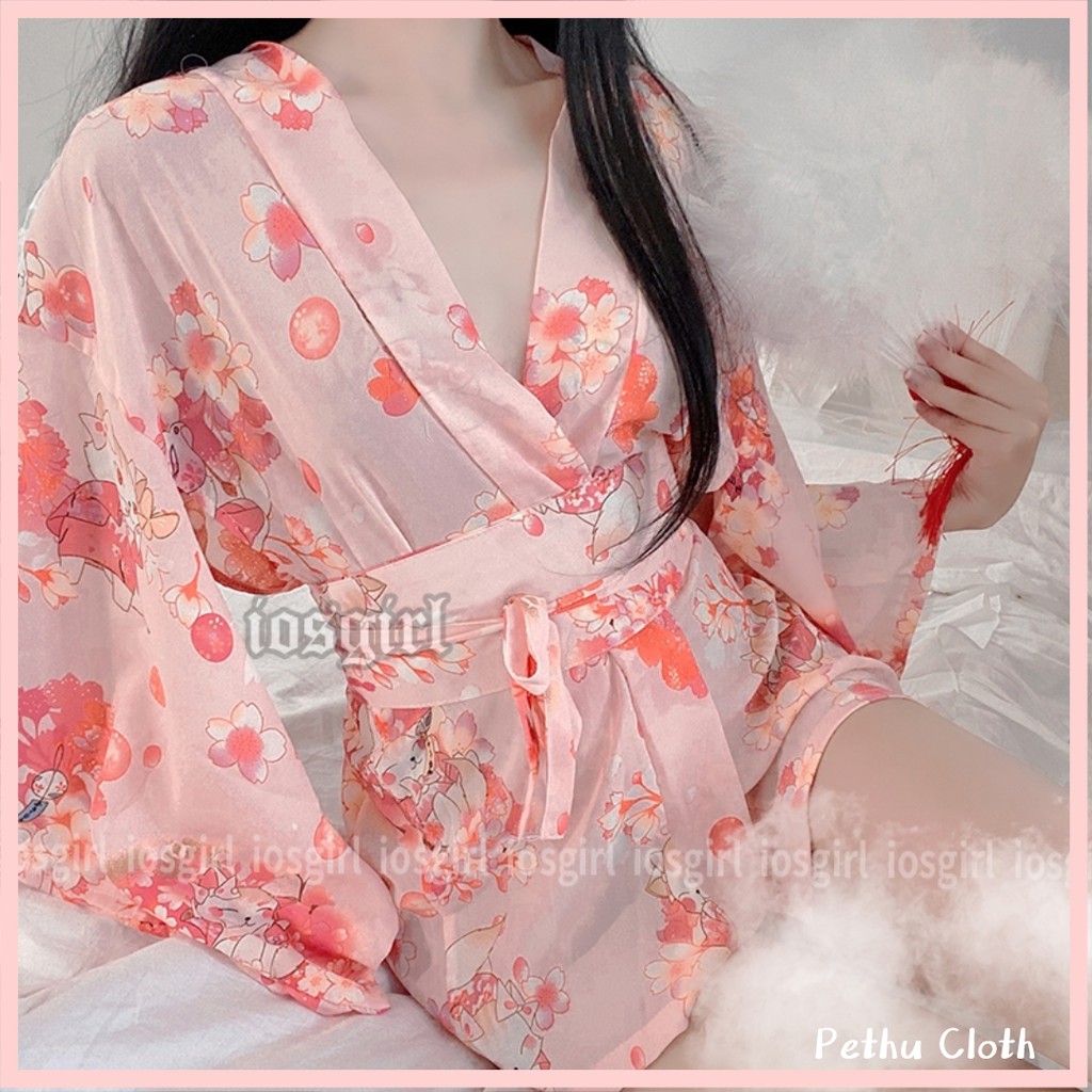 （Q1,HCM)❤️ kimono Sexy❤️Nhật bản ngủ Đồ lót định hình bộ Quần lót nữ--không Socks Freesize 40-65kg--003 | BigBuy360 - bigbuy360.vn
