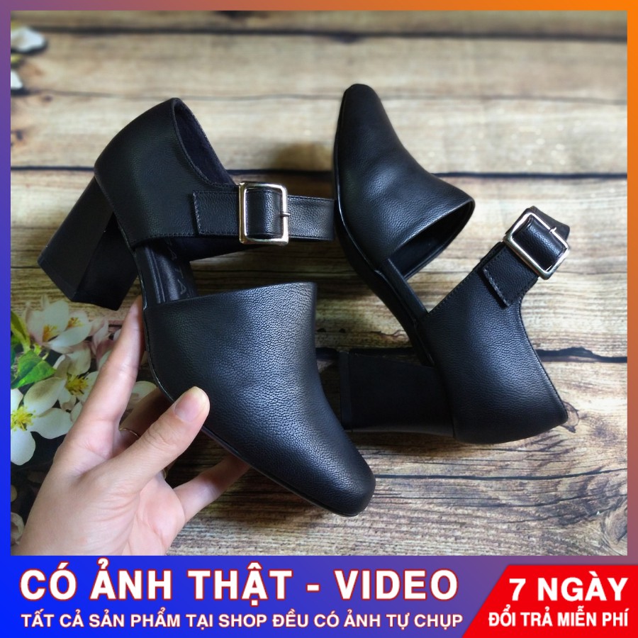 [ẢNH THẬT - FREE SHIP] Giày BOOT nữ cao cấp ROSATA RO224 đế vuông cao 6p - HÀNG VIỆT NAM - BKSTORE