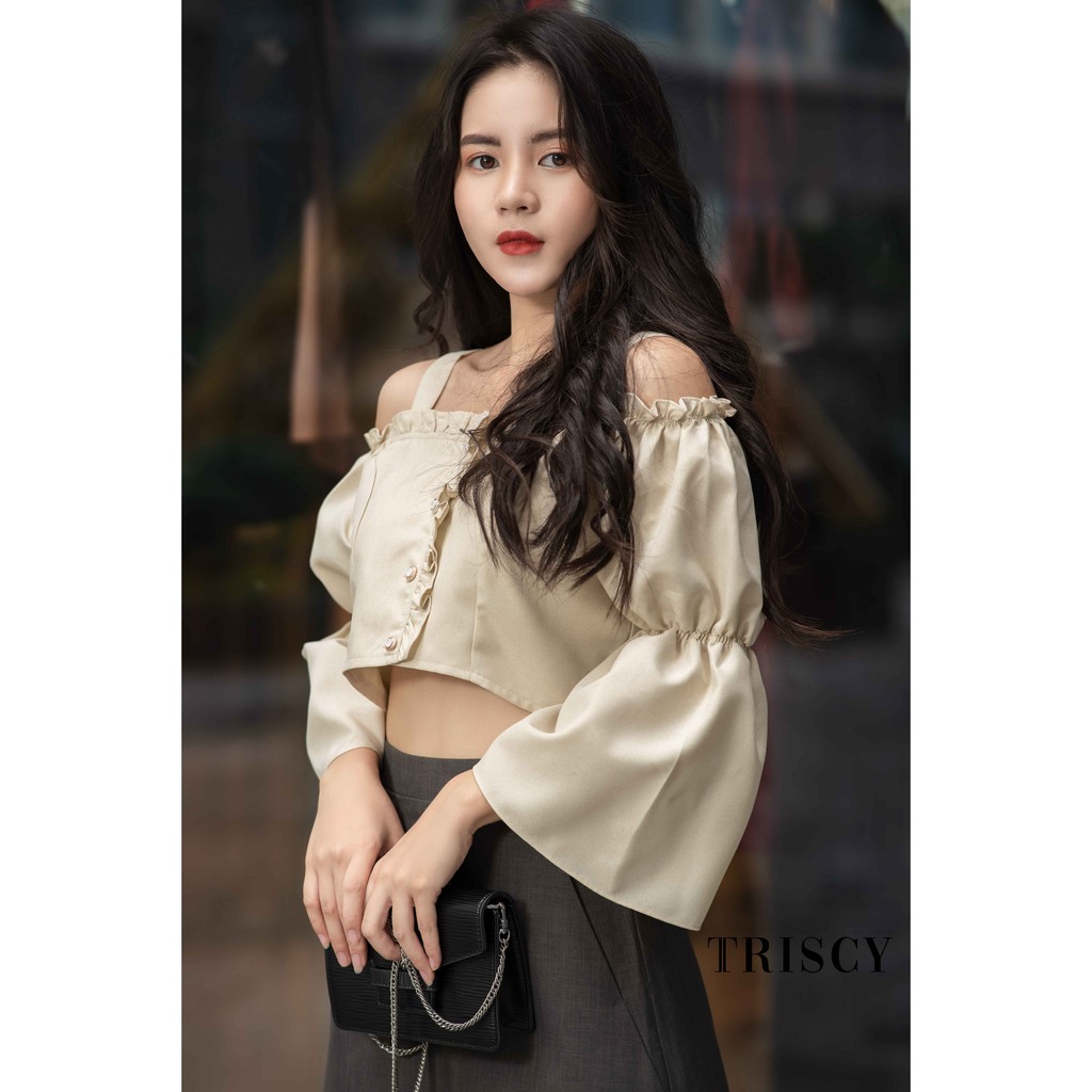 Áo Crop Đính Nút 39A001 TRISCY | BigBuy360 - bigbuy360.vn