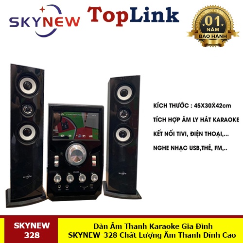 Dàn Âm Thanh Giải Trí Đỉnh Cao - Loa Vi Tính Hát Karaoke Âm Thanh Đỉnh Cao Có Kết Nối Bluetooth SkyNew - SK328