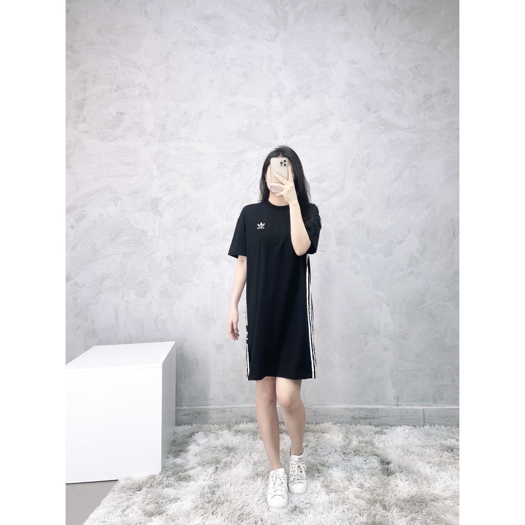 (HÀNG XUẤT XỊN) Váy / Đầm das đen 3 sọc 1811 LOCK UP DRESS BLACK Made in Cambodia full tag code SIZE XS S M