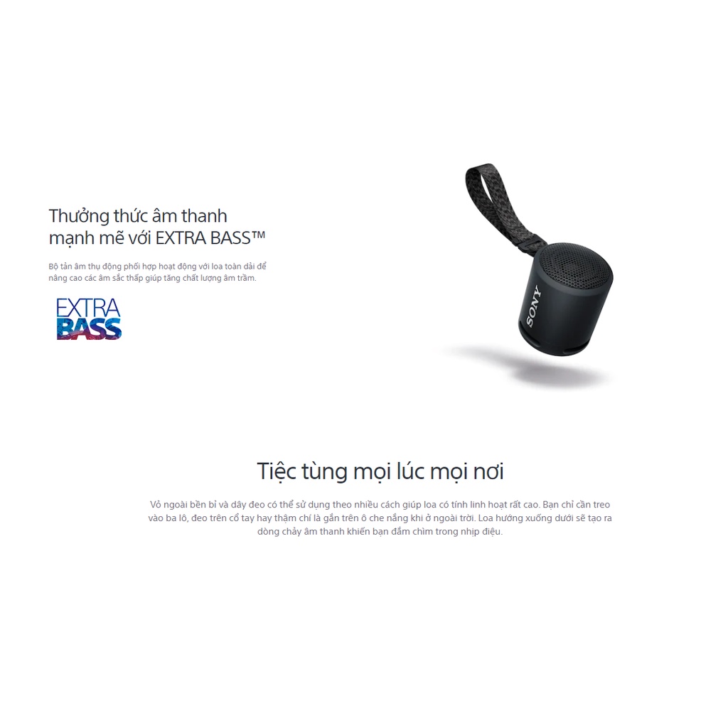 Loa Bluetooth Loa không dây di động Sony XB13 với EXTRA BASS™- CHÍNH HÃNG CTY SONY VIỆT NAM, NGUYÊN SEAL