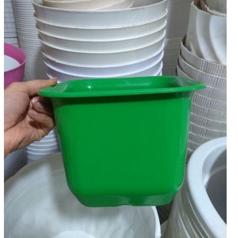 Chậu nhựa vuông V19 (19x15cm) chât dày, bóng_Chậu hoa nhưa loại đẹp, cứng cáp, bền xịn
