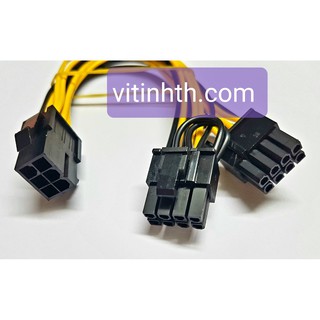 Cáp chia nguồn 6 Pin ra 2 cổng  8 Pin VGA ( hoặc 6pin vga ) - vitinhth