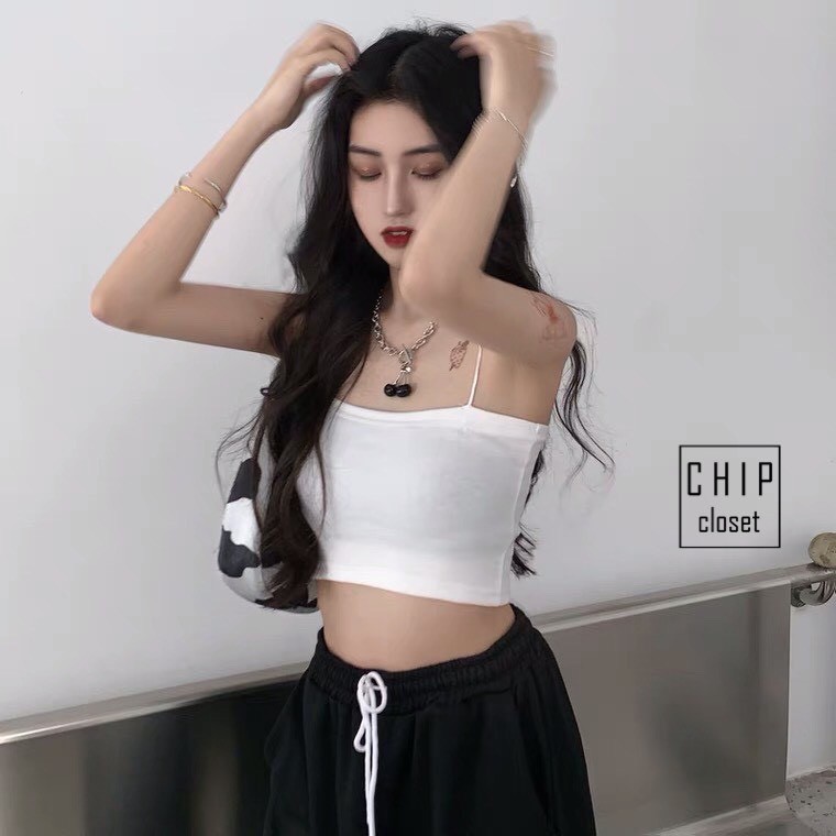 Áo 2 Dây Sợi Bún Thun Gân Siêu Đẹp 💖 Áo Hai Dây Croptop Tăm Siêu Hot Xinh Xắn HD001 | BigBuy360 - bigbuy360.vn