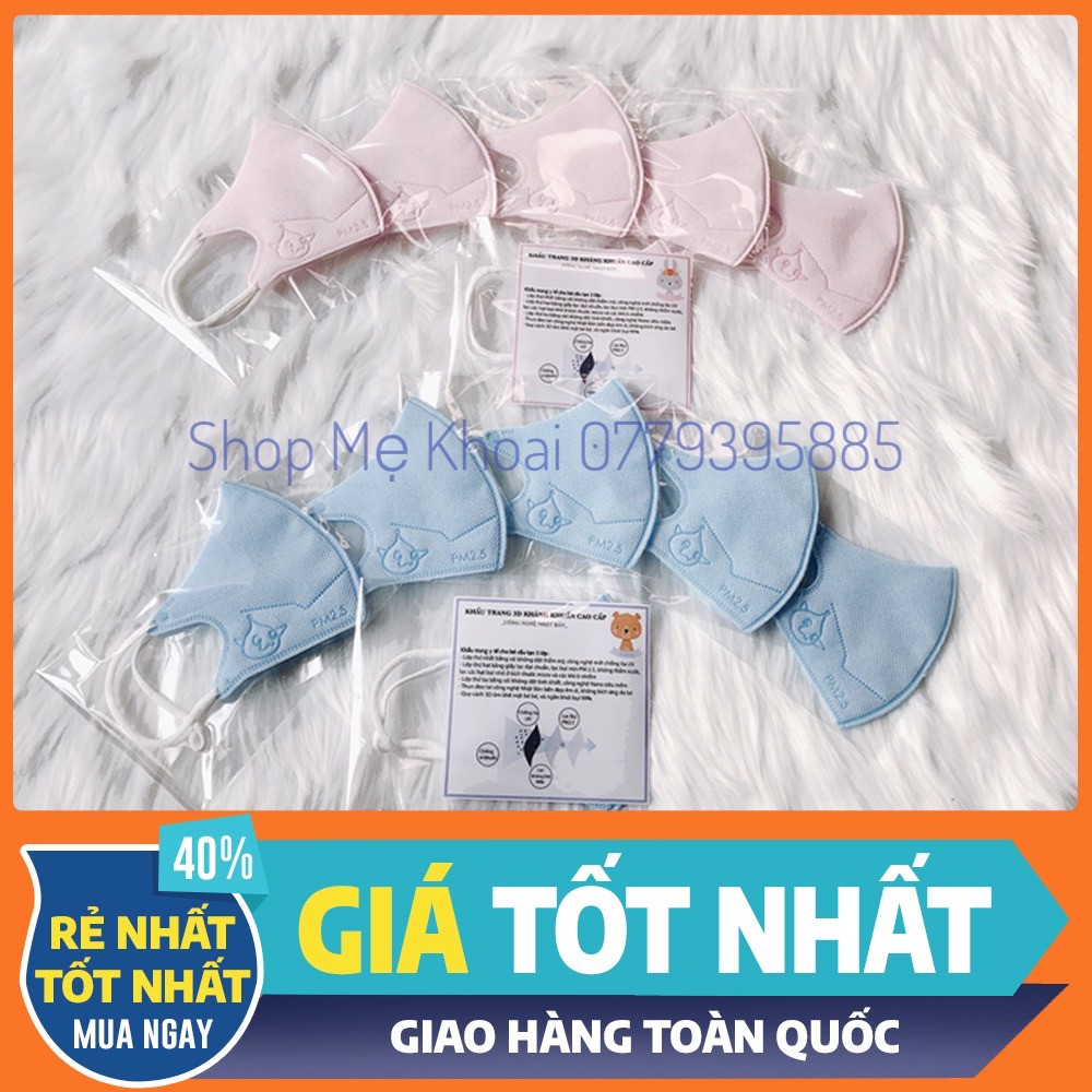 [ẢNH THẬT+VIDEO] Set 10 chiếc khẩu trang 3D xuất Nhật cho Bé yêu,kháng khuẩn,lọc bụi mịn Pm2.5 | BigBuy360 - bigbuy360.vn