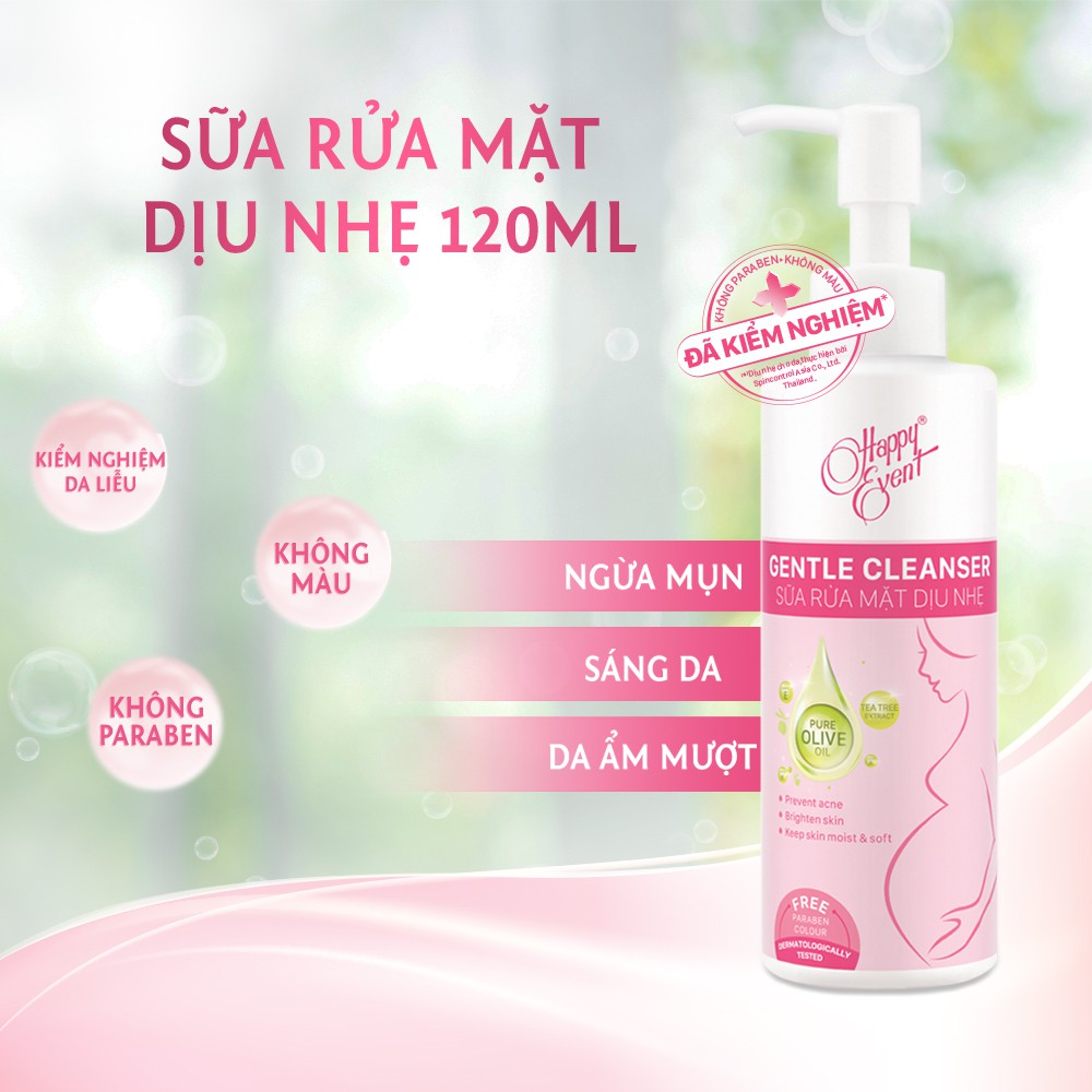 Sữa rửa mặt dịu nhẹ Happy Event Gentle Cleanser 120ml