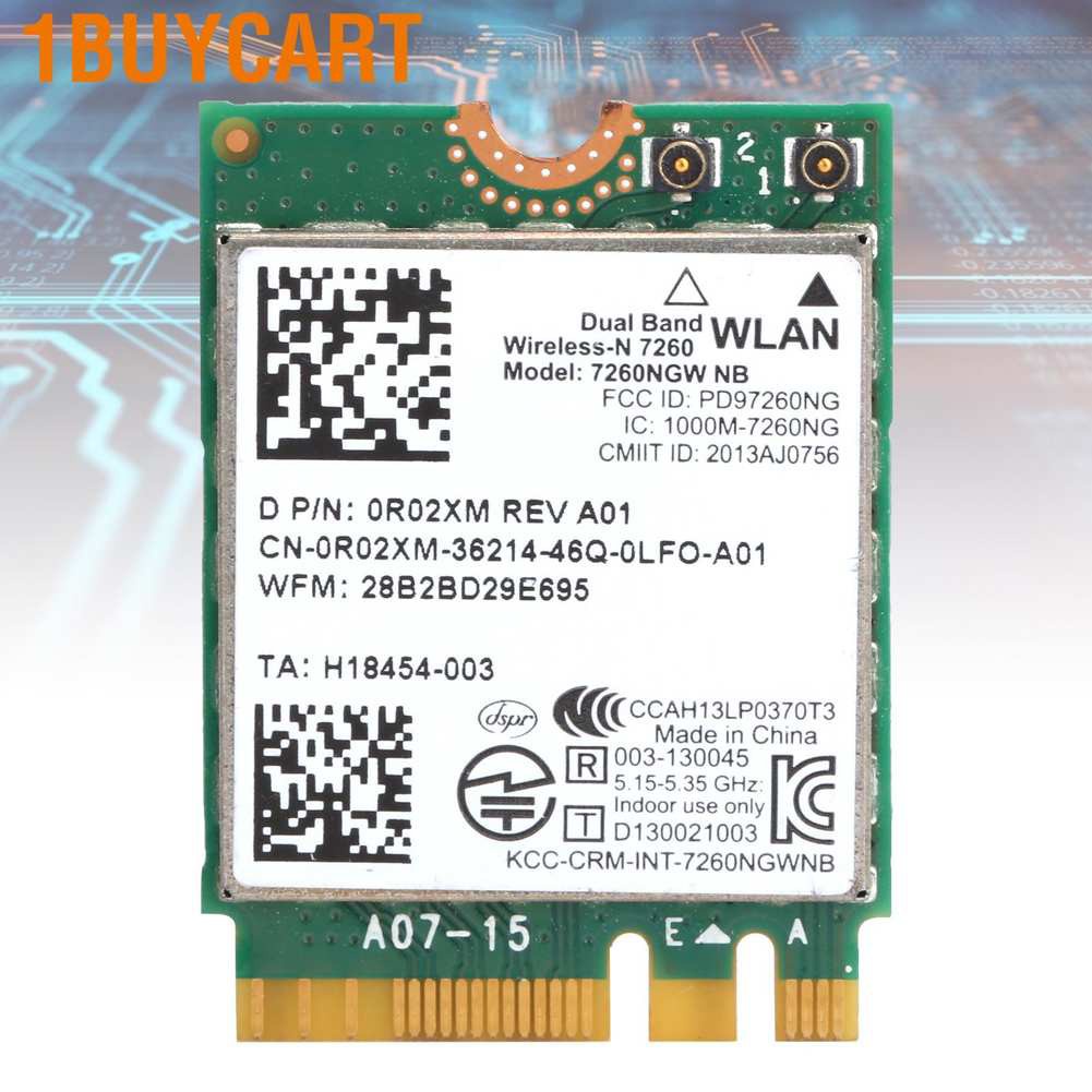 1buycart Wifi Card 2.4g / 5g Kép 300mbps Cho Intel 7260nb 7260ngw