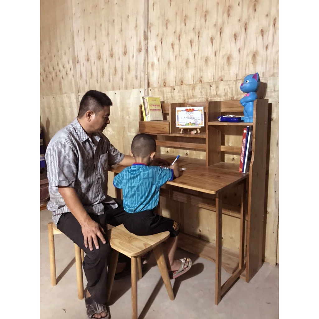 Bộ bàn học trẻ em – bàn học sinh gỗ tự nhiên - bàn học thông minh TC205 | WebRaoVat - webraovat.net.vn