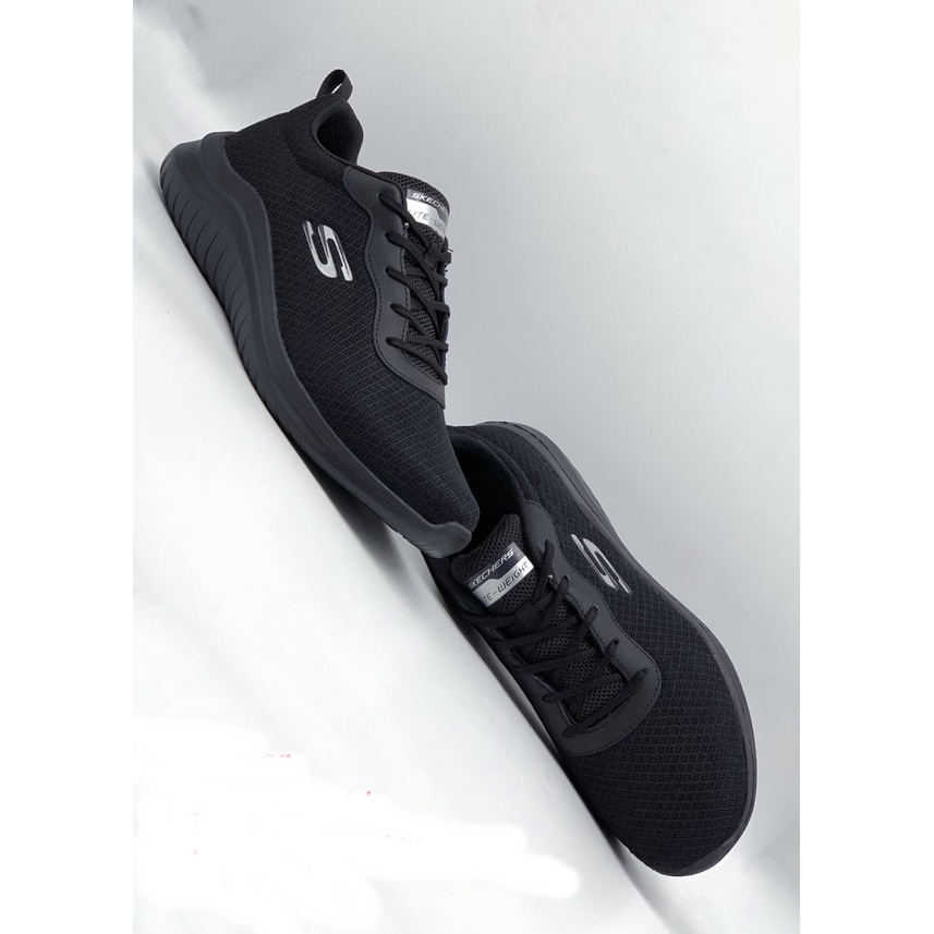 Giày sneaker nam skerchers; nhẹ, êm, bền; cỡ 39-44 (đen và ghi)