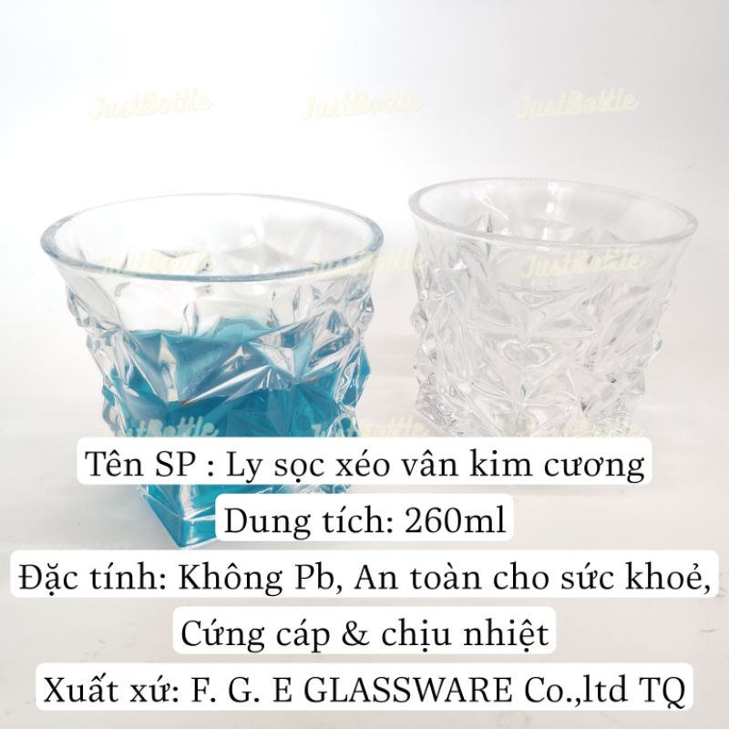 LY THỦY TINH VUÔNG KHÔNG CHÌ 260ML  FREESHIP  BỘ CỐC THỦY TINH 6 CÁI (CHIẾC) UỐNG NƯớC CAFE NHỎ ĐỘC LẠ ĐẸP