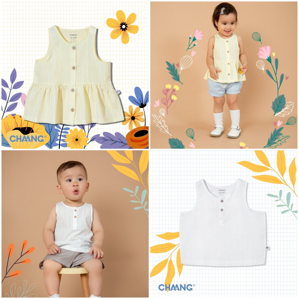 [CHÍNH HÃNG] Áo ba lỗ cotton trẻ em summer Chaang