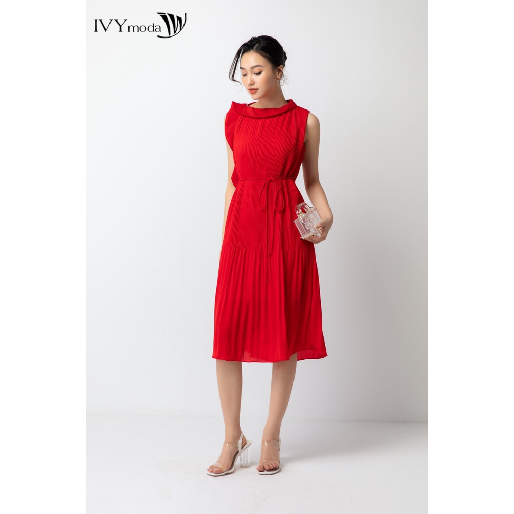 Đầm dập ly dáng suông IVY moda MS 41M6530