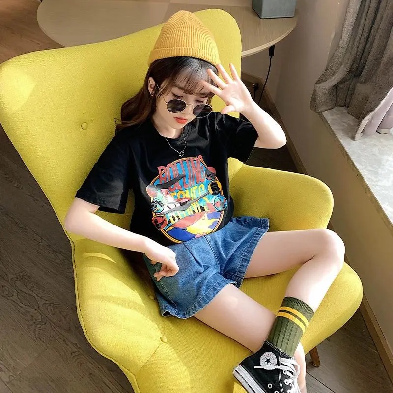 Set 2 Món Áo (Áo + Quần Short) Hàn Quốc Chất Lượng Cao Cho Bé Gái Từ 3 Đến 4 Đến 5 Đến 6 Đến 7 Đến 8 Đến 9 Đến 10 Đến 11 Đến 12 Đến 13 Tuổi 2022 Mới Phong Cách
