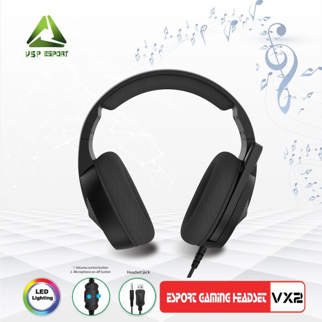 TAI NGHE CHUYÊN GAME CỰC CHẤT DÀNH CHO GAME THỦ VSP ESPORT GAMING VX2 | BigBuy360 - bigbuy360.vn