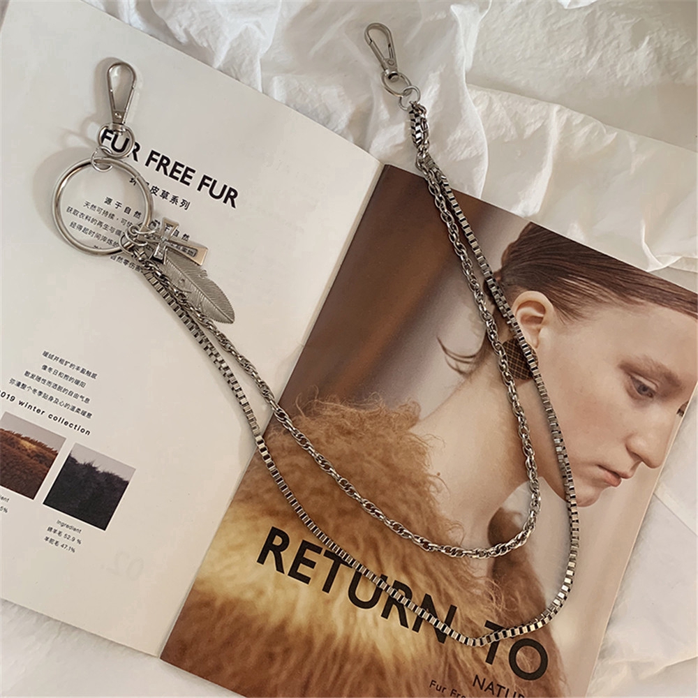 Dây Chuyền Kim Loại Trang Trí Quần Phong Cách Retro