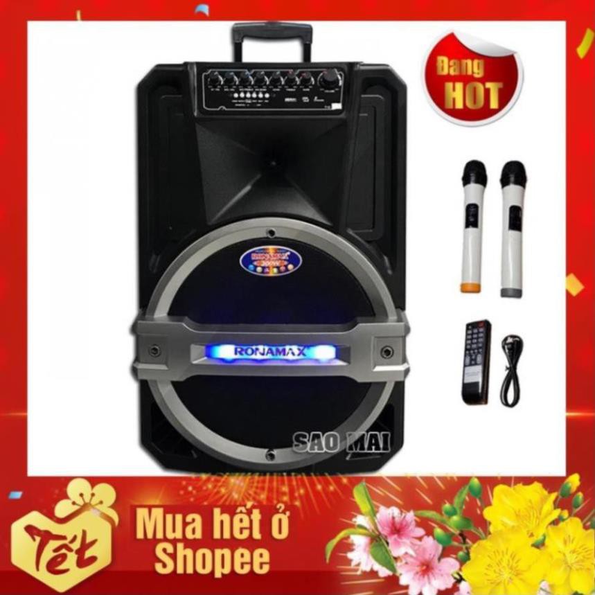 Loa kéo di động,Loa karaoke bluetooth Ronamax T12 bass 30CM - 300W