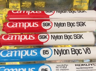 Bọc vở kẻ ngang và SGK Campus
