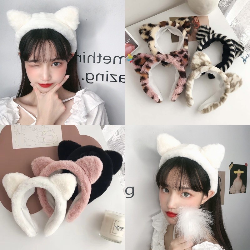 Băng Đô Rửa Mặt Họa Tiết Hoạt Hình Phong Cách Hàn Quốc Xinh Xắn