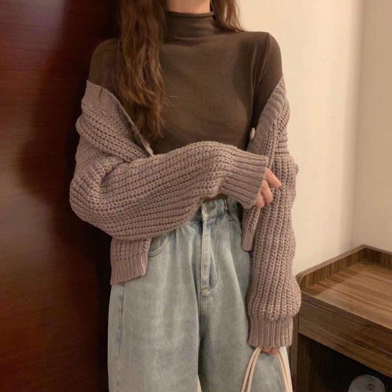 FREESHIP 50K - Áo khoác len chất đẹp kiểu dáng Hàn Quốc. Diện xinh khi đi làm, đi chơi, đi học | BigBuy360 - bigbuy360.vn