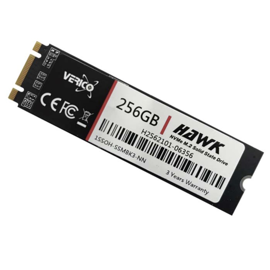 Ổ cứng SSD 256G Verico Hawk NVMe PCIe Gen3x2 M.2 2280 (Đọc 1600B/s - Ghi 850MB/s) | BigBuy360 - bigbuy360.vn