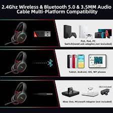 UG-05 Picun KOFIRE Tai Nghe Chơi Game Không Dây 2.4GHz, Với Bộ Điều Khiển Rung EQ Động Kép Đơn Vị, Tai Nghe Nhét Tai Blu