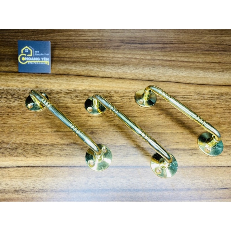 Tay nắm tủ bằng đồng, tay nắm cửa gỗ, sắt, nhôm - chân tròn 15,5cm