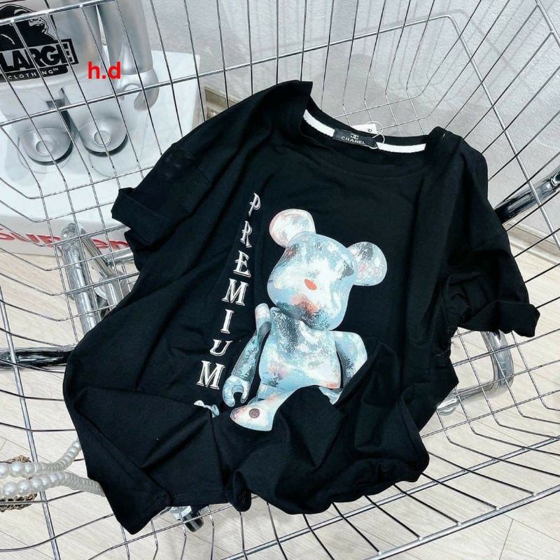 Áo phông Gấu PREM tay lỡ nam nữ unisex form rộng ullzang vải cotton mịn giá rẻ mặc đơn đôi nhóm