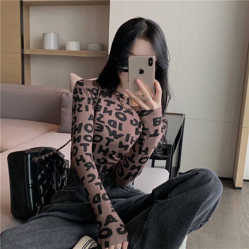 Áo Thun Tay Dài Cổ Tròn Lưng Cao Dáng Ôm Mẫu Mới 2021 Thời Trang Dành Cho Bạn Nữ | BigBuy360 - bigbuy360.vn