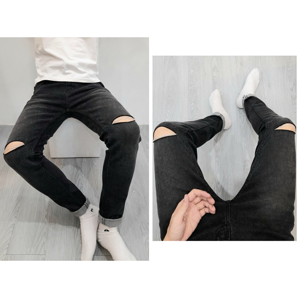 Quần Jean Nam Đen Rách- Madagascar Studio | BigBuy360 - bigbuy360.vn