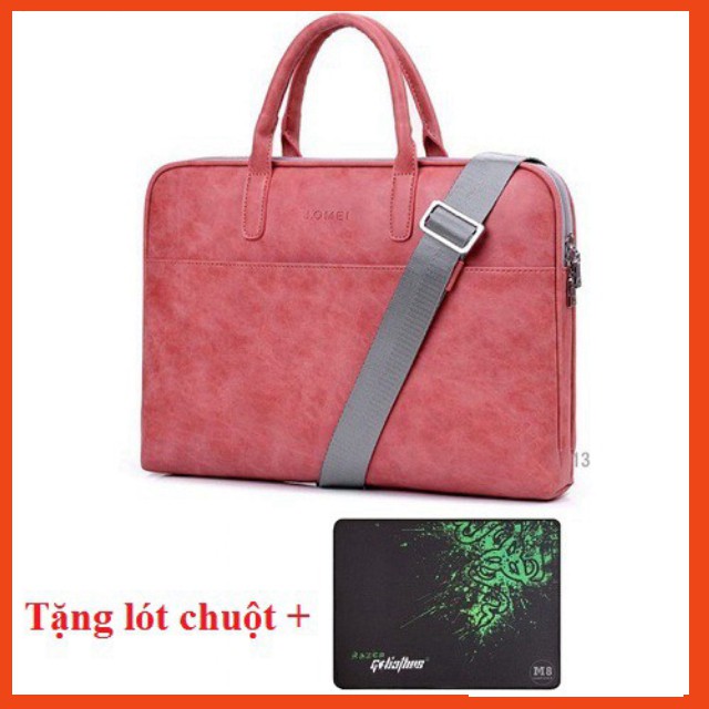 Cặp đựng laptop, macbook, phụ kiện da PU Cao cấp chống sốc / chống nước(13)