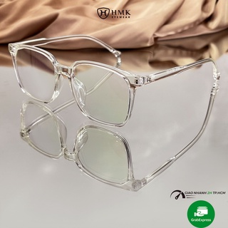 Gọng kính cận nam nữ HMK mắt vuông chất liệu nhựa dẻo tr90 màu sắc thời trang 217