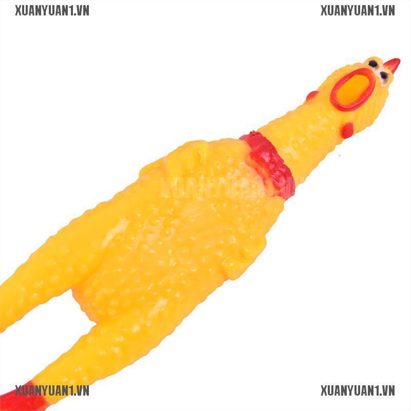 1 Đồ Chơi Gà Cao Su Màu Vàng Mới Lạ Cho Thú Cưng