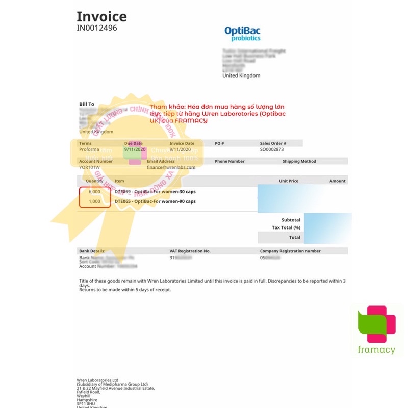 Men vi sinh Optibac tím Optibac Probiotics For Women 30v/90v, UK Anh Quốc