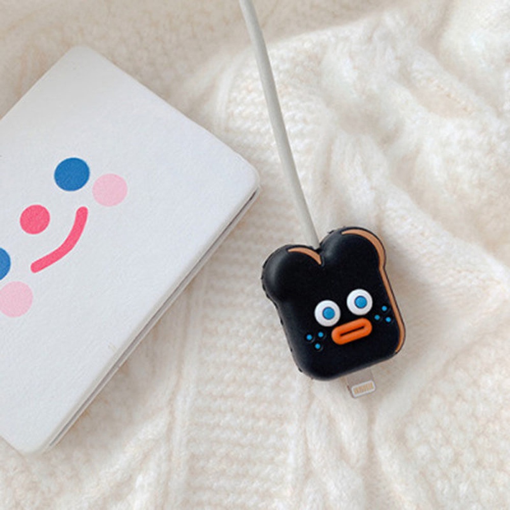 Phụ kiện bảo vệ cáp sạc USB kiểu dáng hoạt hình 3D dễ thương vui nhộn