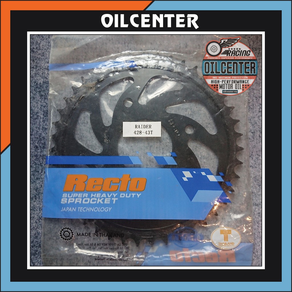 Dĩa tải sau Recto cho Raider Xăng Cơ 43T