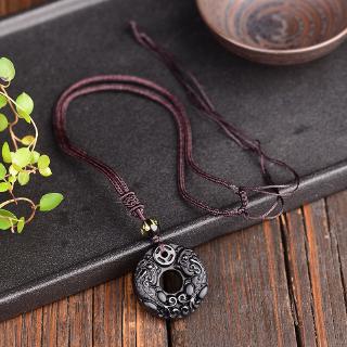 Mặt Dây Chuyền Đá Obsidian 7a 4 Phong Cách