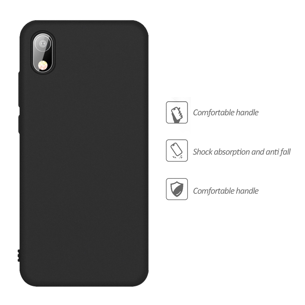 Ốp điện thoại TPU + silicon mềm màu đen nhám thời trang cho Xiaomi Redmi Note 8 7 5 Pro 5 Plus 8A 6A 5A K20