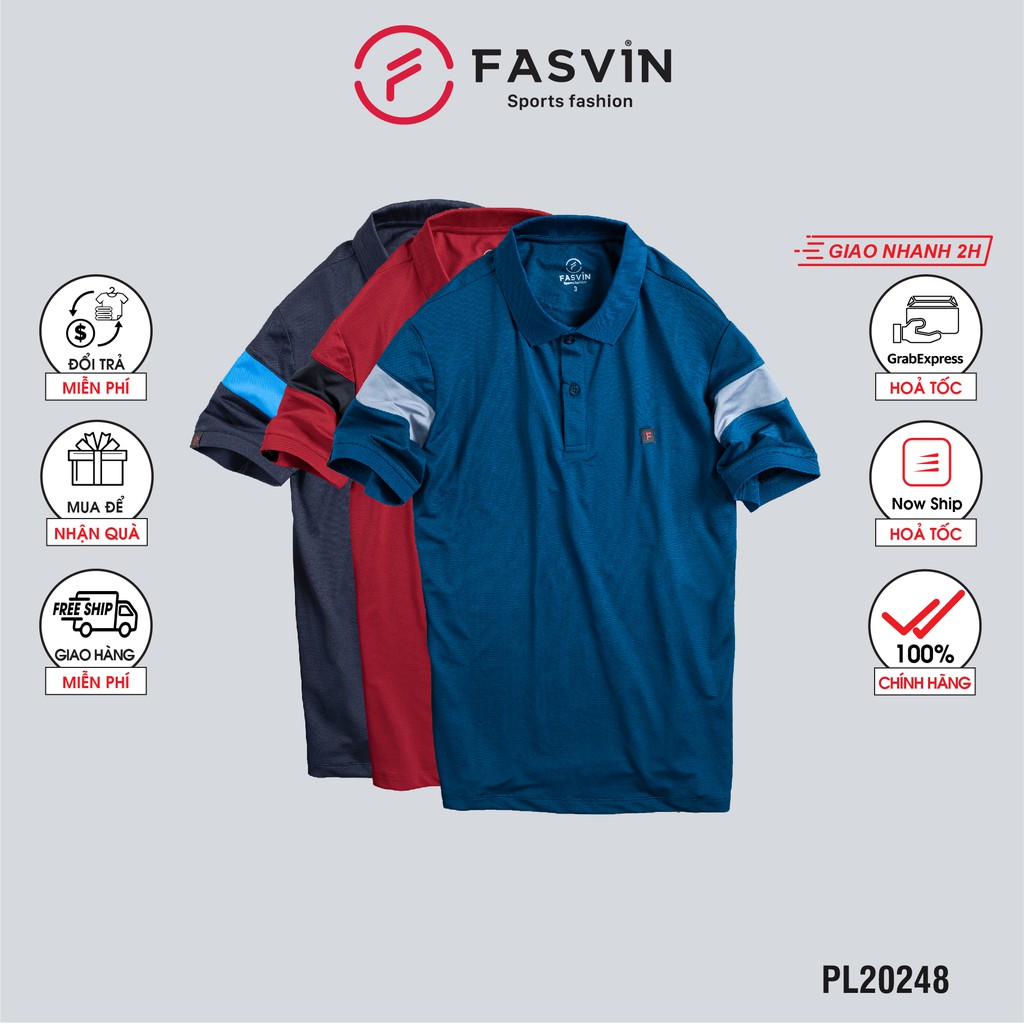 Áo polo nam Fasvin PL20248.HN chất thun lạnh coolmax thoáng mát trẻ trung năng động