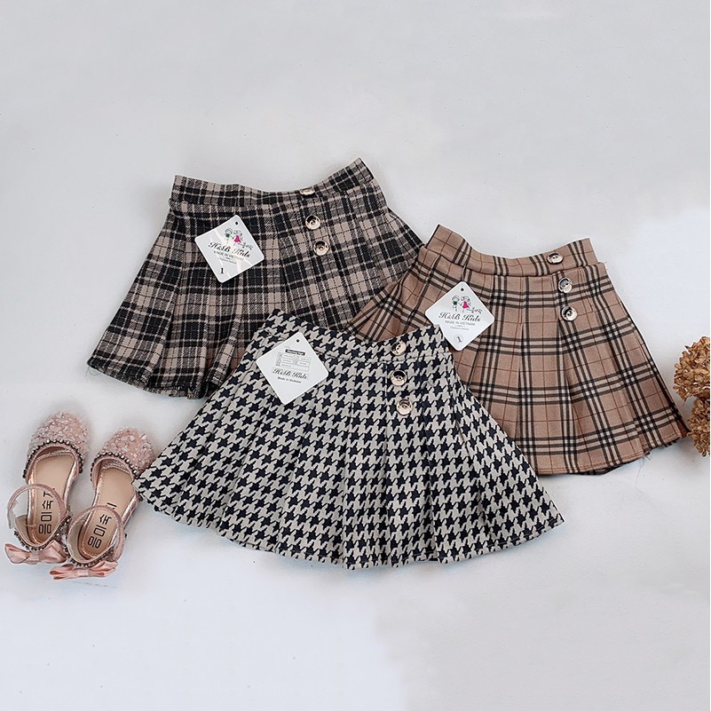Chân váy dạ xếp ly cho bé gái VINCI WEAR,vải dạ công nghệ Nhật Bản mặc cực kỳ thoải mái, sang trọng