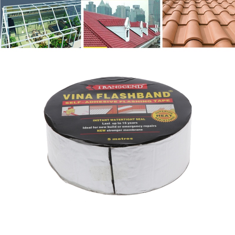 Băng Keo Cao Su Butyl Chống Thấm Nước Tráng Nhôm RV Đa Năng Cho Mái Nhà, Bề Mặt Cra