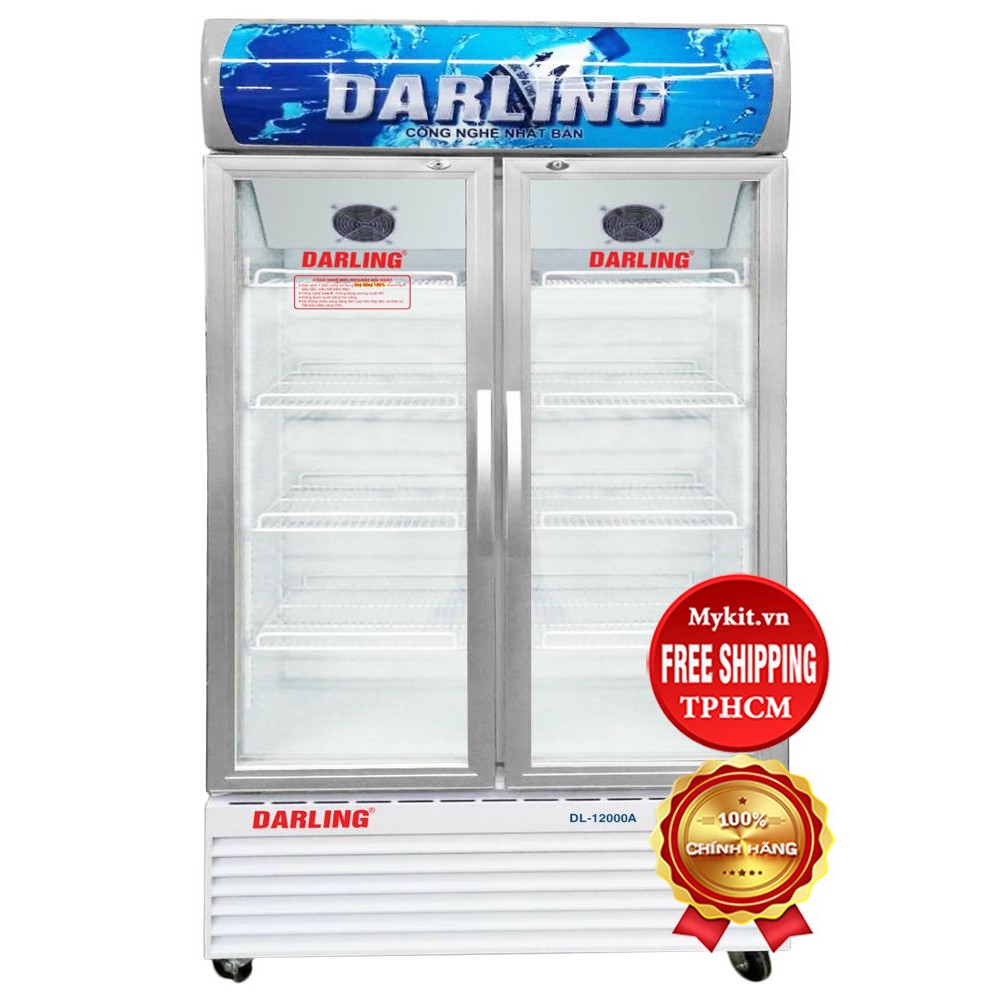 lhe 0364636387 [CHỈ BÁN TPHCM VS BÌNH DƯƠNG)TỦ MÁT DARLING ĐÈN LED 1100L DL-12000A