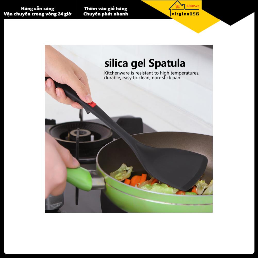 Virgina056 Silicone Spatula Heat-Resistant Long Handle Kitchen Utensil Non-Slip Cooking Tool