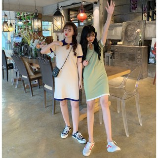 Đầm Len Dệt Kim Cổ Polo
