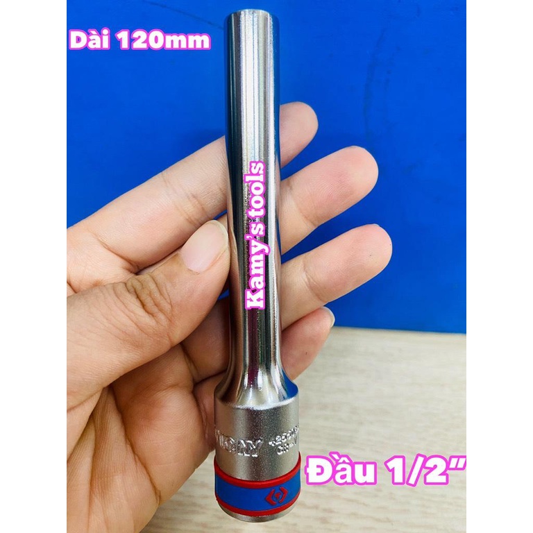 Đầu tuýp dài 120mm 4255M 1/2 Kingtony 8,10,12,13,14mm bán lẻ