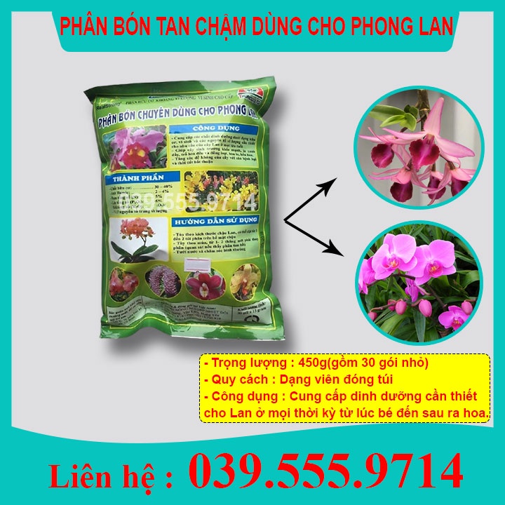 PHÂN BÓN CHUYÊN DÙNG CHO PHONG LAN  TAN CHẬM - Gói 30 túi  (dạng túi đặt gốc)