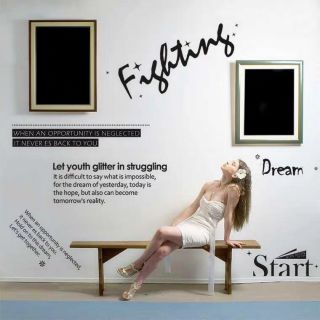 Decal dán tường Fighting . Start . Dream
