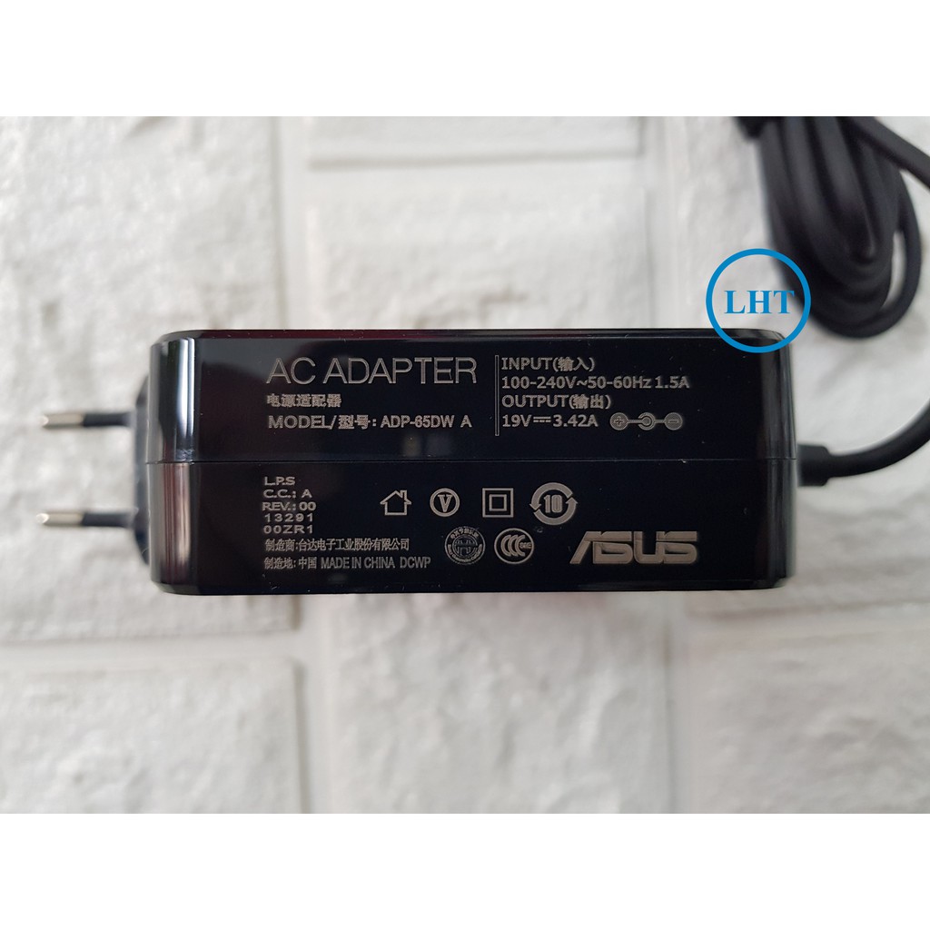 SẠC LAPTOP ASUS 19V 3.42A, 65W VUÔNG ZIN - Chân To cho các mã X550 X551 X451 F451 X552 F454 K501 X450L X555