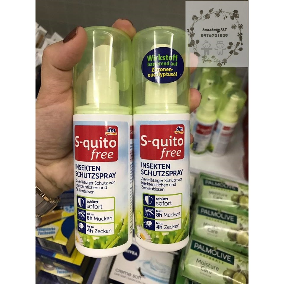 Xịt muỗi, côn trùng cắn S-quito Đức 100ml (1 lọ)